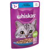 Whiskas - 1+ Adult Wet Cat Food Pouches in Jelly with Tuna - 85g
